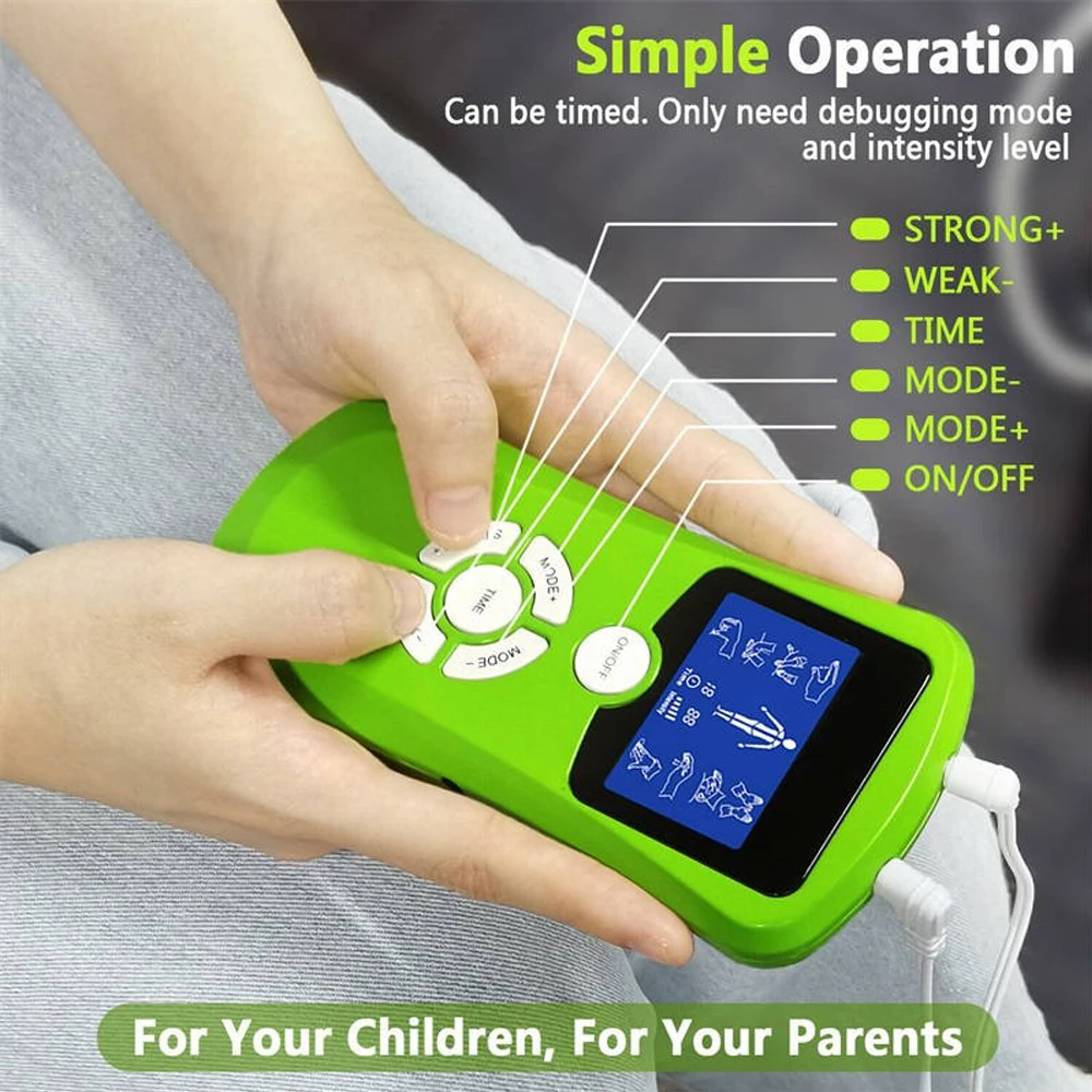 Electric Neck Massager EMS Muscles Massage Stimulator Adjustable Tens Acupuncture Meridian Physiotherapy Digital Massage Tools