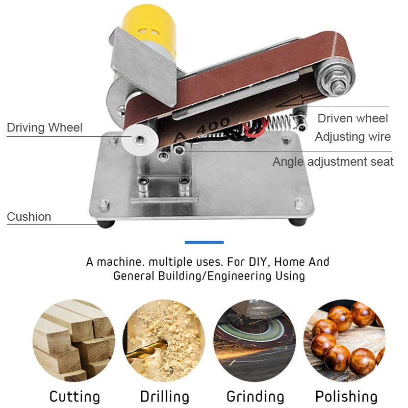 110V/220V electric polisher electric orbital sander grinder accessories saw blade sharpening tool woodworking knife sharpener Grinder Electric Belt Sander DIY Sander Polisher 775/795/895 Motor Belt Grinder Knife Sharpener with Accessorie