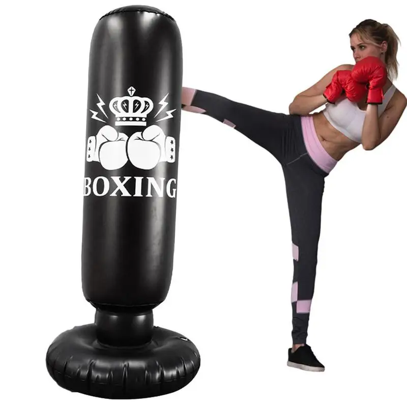 63in Inflatable Standing Punching Bag Heavy Training Inflatable Punch