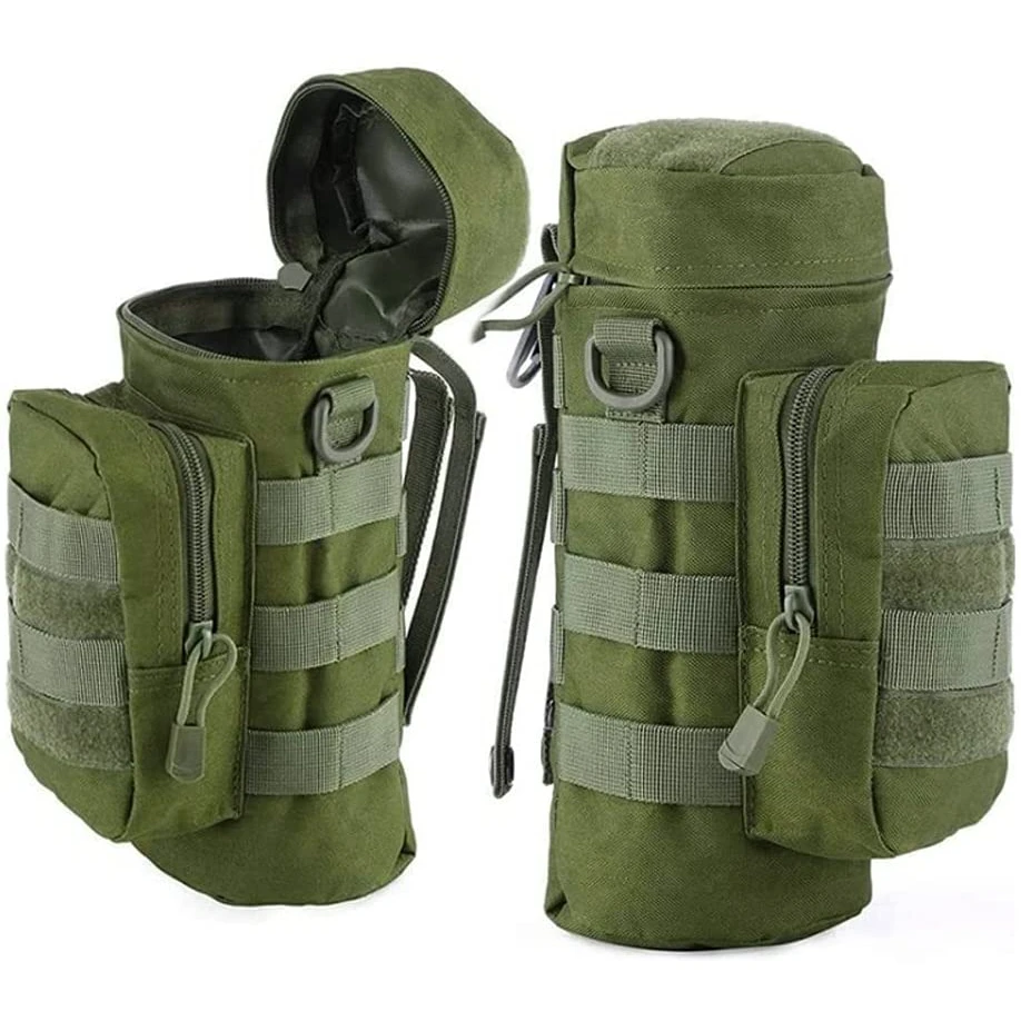 Tactical Molle Water Bottle Pouch Outdoor Sport Hydration Carrier Bag Nylon Travel Kettle Pack with Shoulder Strap 5