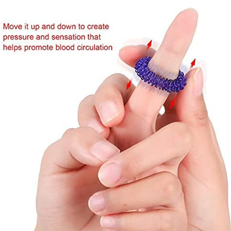 Spiky Sensory Decompression Toys Finger Rings Acupressure Ring Stress Relief Anxiety Relief Finger Toys For Adult Kids 4