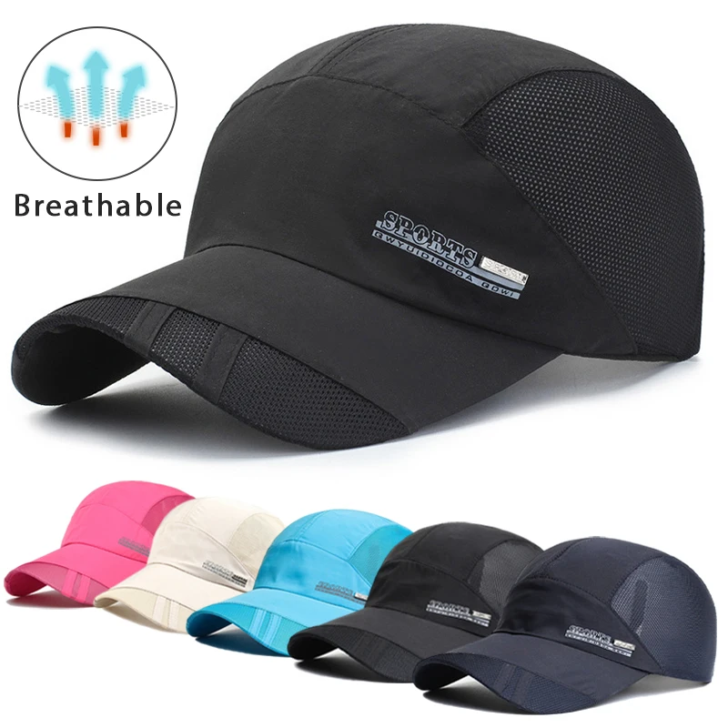Baseball Cap Fashion Hat Sports Hat Mesh Baseball Hat Summer Men Women Sunhat With Visor Breathable Quick-Dry Outdoor Fishing Hiking Running Sports Cap Fashion