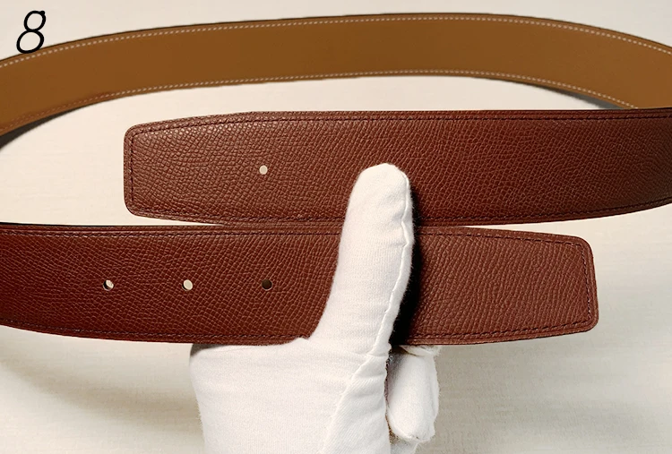 2026 WITHOUT BUCKLE 3.8cm two sides high quality men women belt genuine leather trousers first layer 16 colors