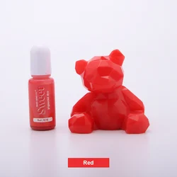 Vibrant 10ML Solid Color Resin Pigment for DIY Crafts and Jewelry Making (Red)