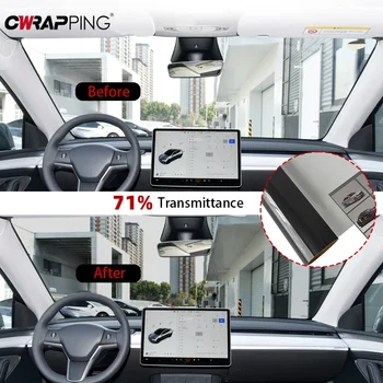 50 سنتيمتر x 3 متر أسود نافذة السيارة تينت فيلم لاصق زجاجي VLT 1%-50% الشمس الظل نافذة التلوين الشمسية UV حماية رقائق ملصق الأفلام - Image 4