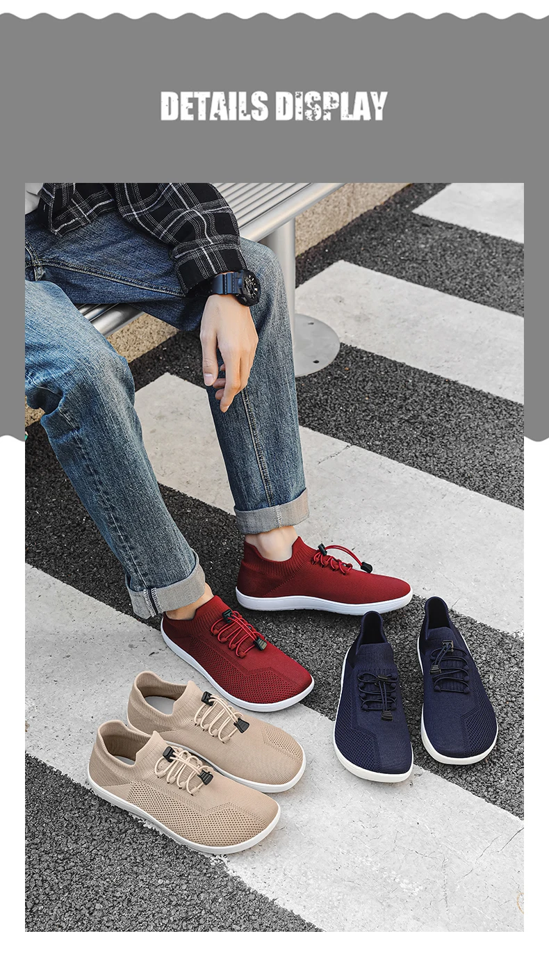 Atmungsaktive Barfußschuhe Aus Mesh Für Herren Mit Breiter Zehenbox_voghion.com