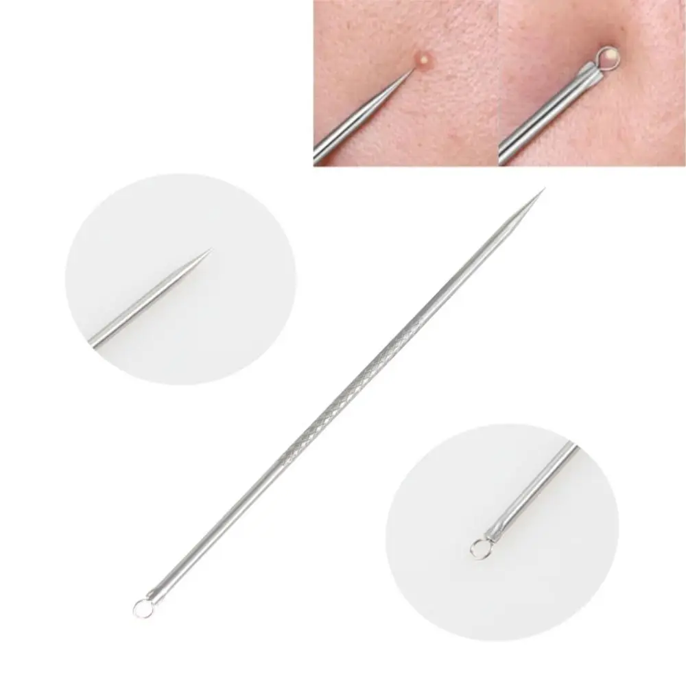 Stainless Steel Acne Remover Tool New Mini Pimple Acne Needle Facial Spot Extractor Whitehead Blackhead Remover Tool Men 50pcs hss twist drill mini extractor drill bit titanium coated drill bits set for metal wood drilling tools 1 1 5 2 2 5 3mm