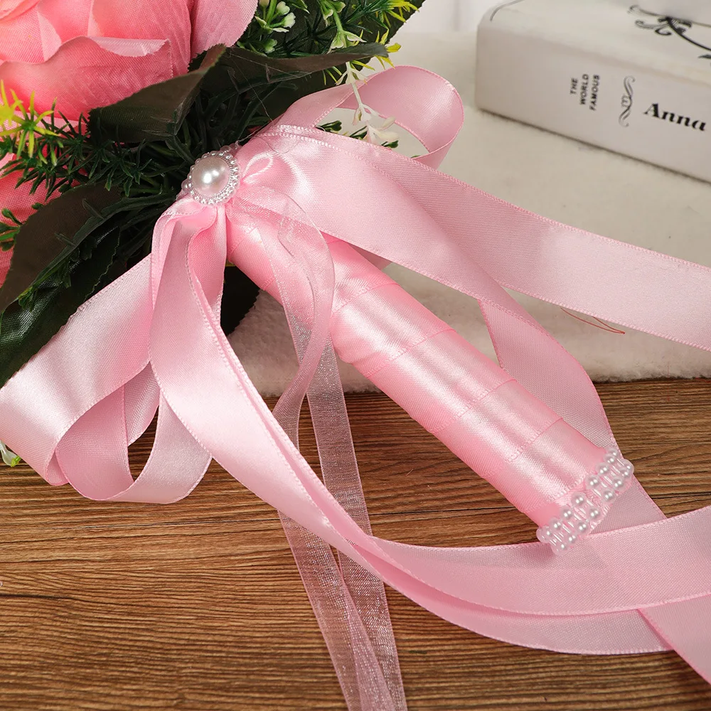 Western Style Wedding Bouquet Silk Flower Simulation Rose Bouquet Small Size New Sen Style Bride