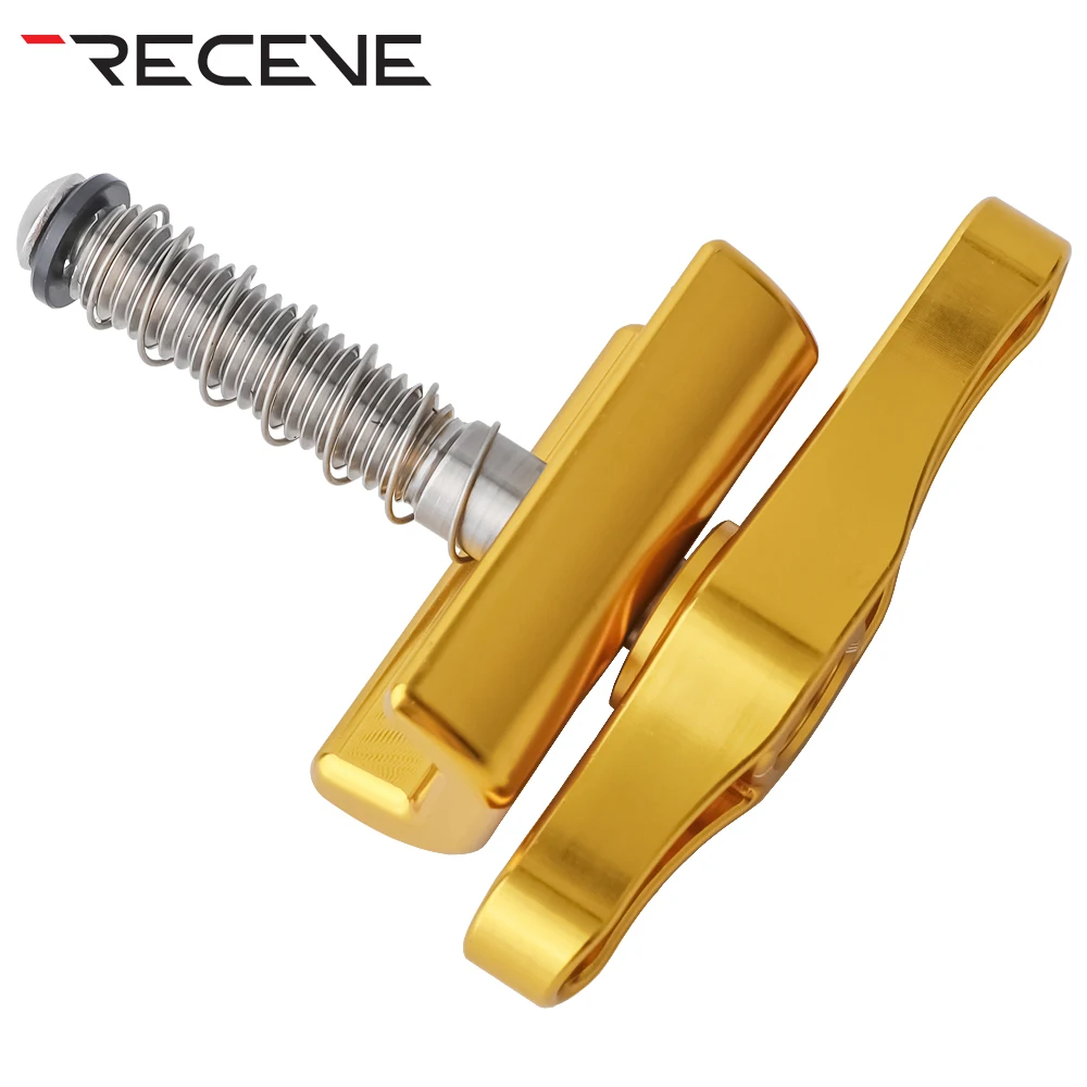 RECEVE Folding Bike C Buckle Knob Hinge Clamp Bicycle Titanium Alloy Handle Hinge Clamp Kit Folding Buckle Fixed For Brompton