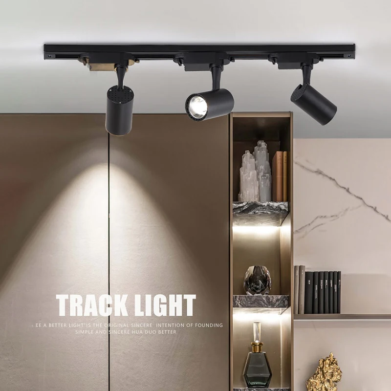 Store LED Track Light 220V Shopping Mall Spot Led Ceiling Lamp for Living Room Kitchen Line Lighting Rail Systems Spotlight Set