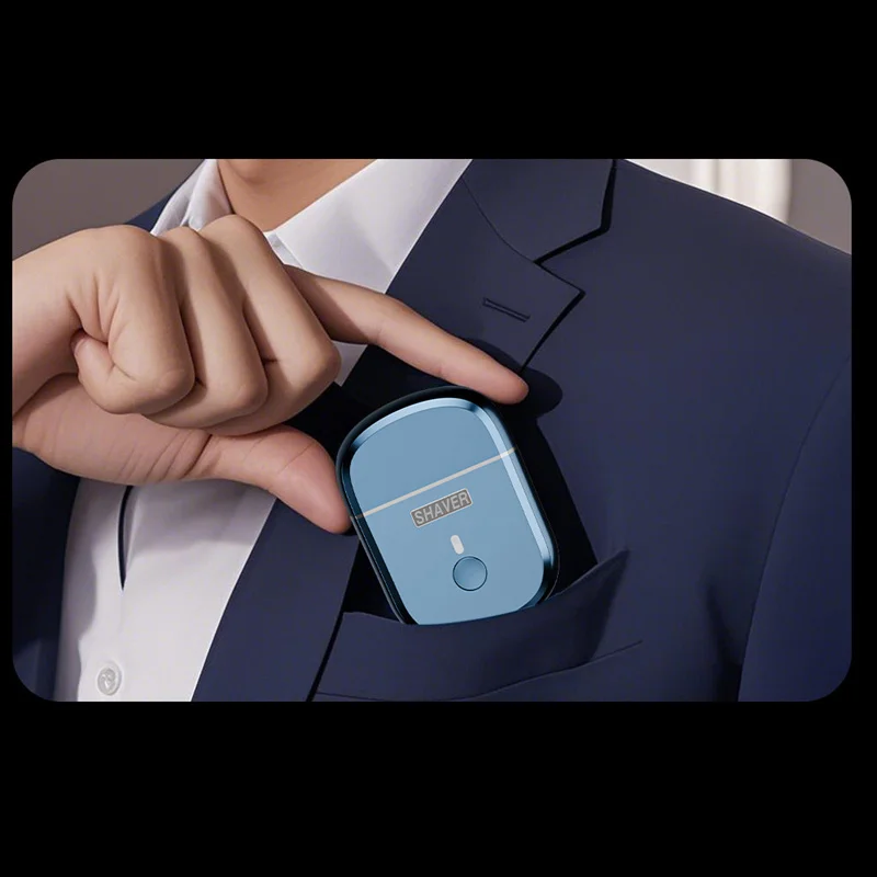 미니 양방향 자기 새로운 전기 면도기 충전식 오래 지속되는 면도기 선물 상자 휴대용 디지털 디스플레이 수염 면도기