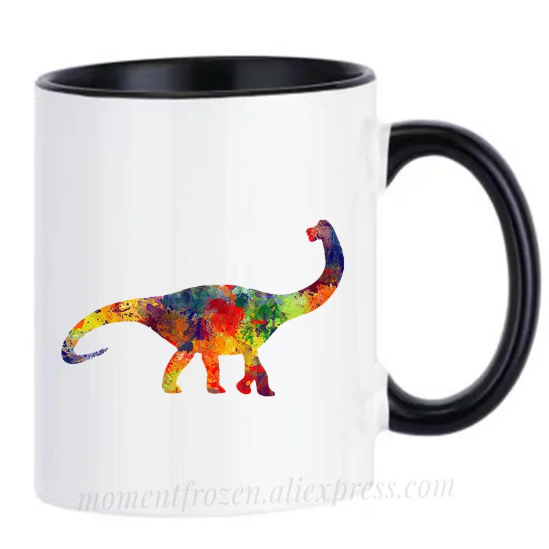 

Watercolor Brachiosaurus Dinosaur Mugs Kids Children's Gifts Nursery Art Coffee Cups Drinkware Coffeeware Tableware Home Decal