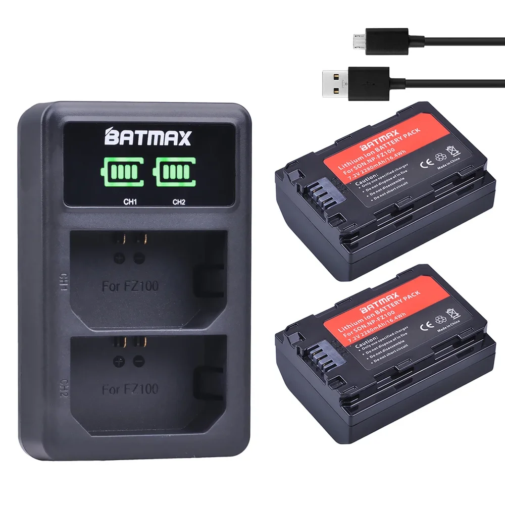 Np-Fz100 Batteria/Doppio Caricabatterie Per Sony Bc-Qz1,Sony A9,A7R Iii,A7 Iii,A7 Iv,A9R,A9S,A7R3,A7R Iv,A7R V,7 Rm3, A7M3A7C,A6600,Fx30