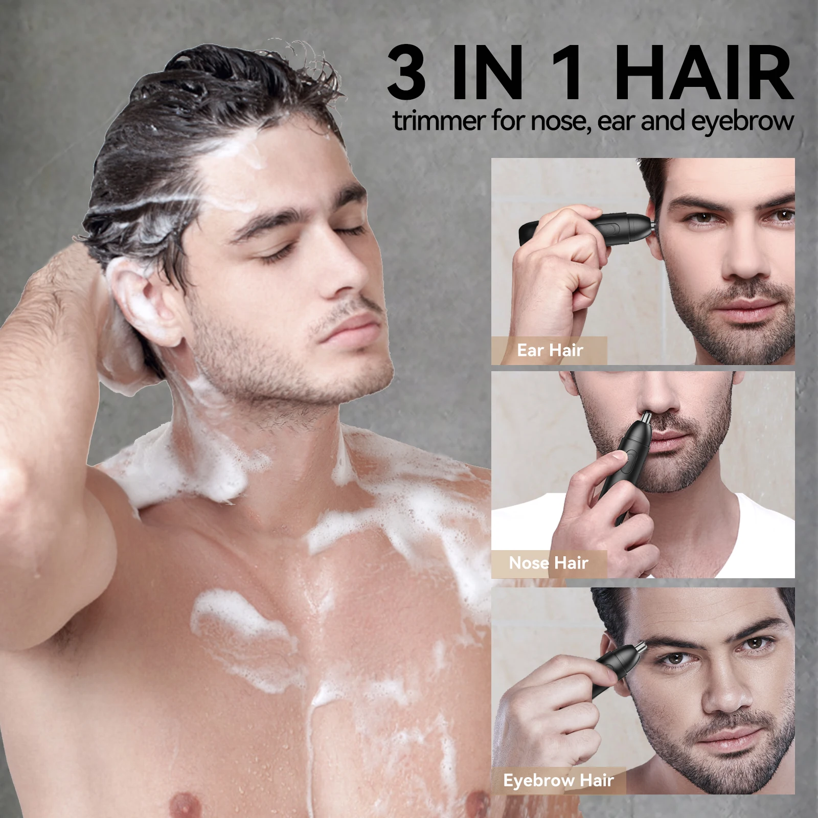MAXGROOM Rechargeable Nose Hair Trimmer for Men 360 Rotating Dual-Blade Electric Shaver Eyebrows Nose Hair Trimmer Painless Safe 2
