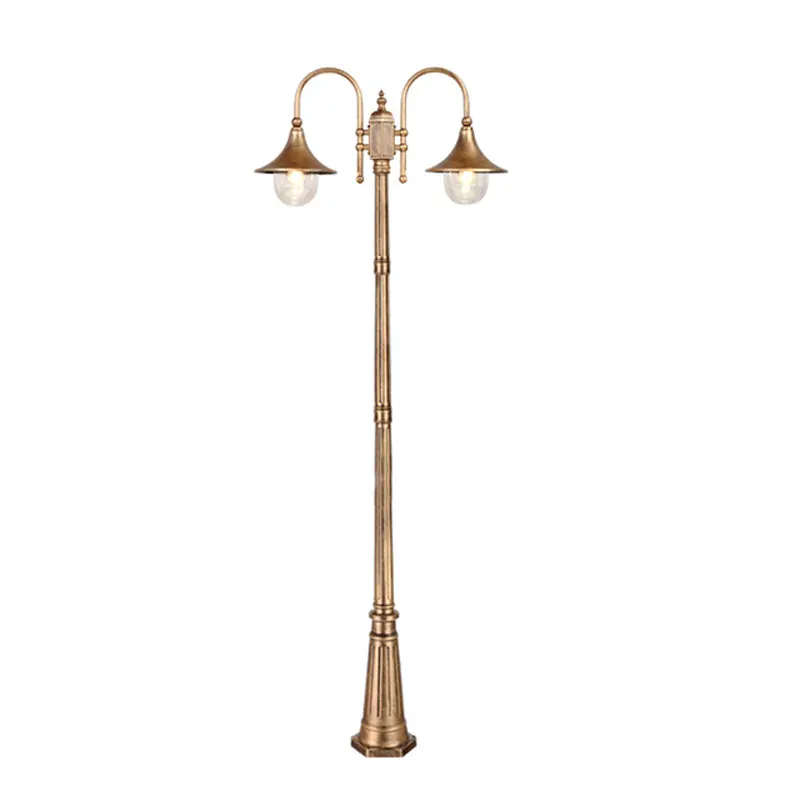 (H≈2.6M)European-Style Garden Lamp Street Lamp Outdoor Lamp Waterproof Household Double-Head High Pole Landscape Lamp