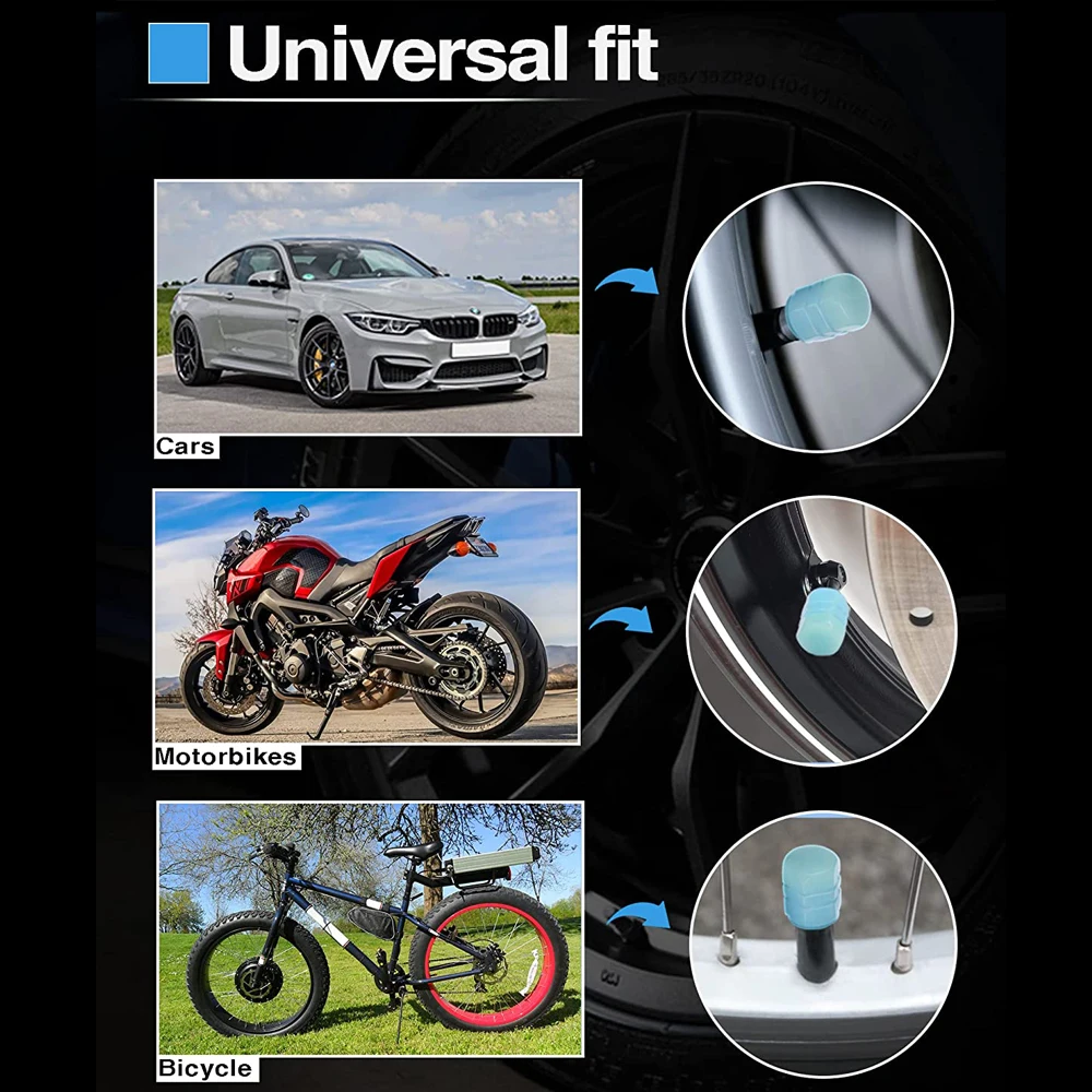 Totenkopf Ventilkappen Leuchtend - 16 Stück Universal Für Auto & Motorrad