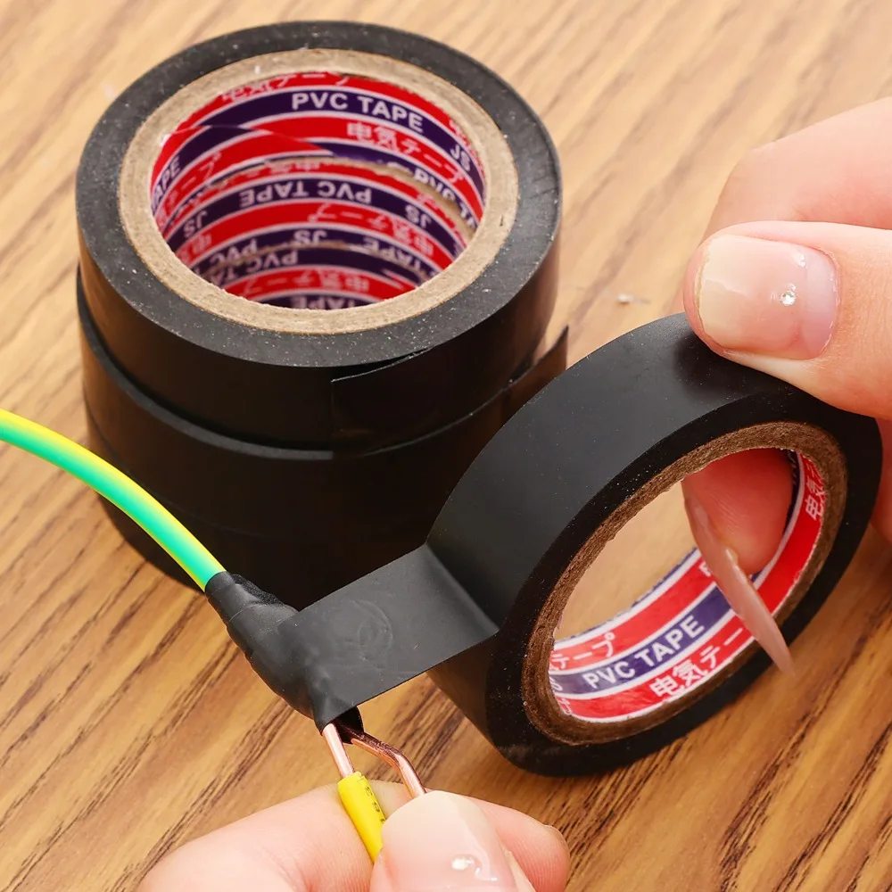 Premium Black PVC Electrical Insulation Tape - Flame-Retardant, Waterproof, Self-Adhesive