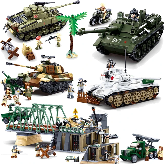 Jeep armée avec canon WWII Sluban : King Jouet, Lego, briques et blocs  Sluban - Jeux de construction