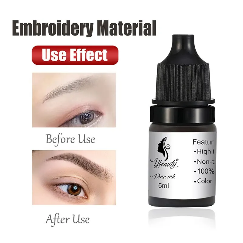 2pcs Tattoo Ink Kit Permanent Makeup Eyebrow Lips Eye Line Tattoo Body Beauty Art Supplies Color Pigment