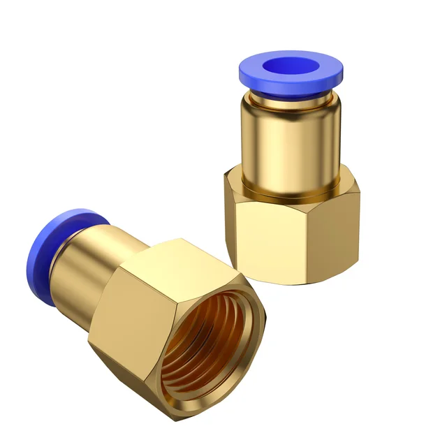 ข้อต่อเร็วแบบนิวเมติก PCF แบบเกลียวใน ตรงผ่านท่ออากาศ รุ่น PCF6-01/8-02/10-03 สำหรับใช้งานในอุตสาหกรรม 1