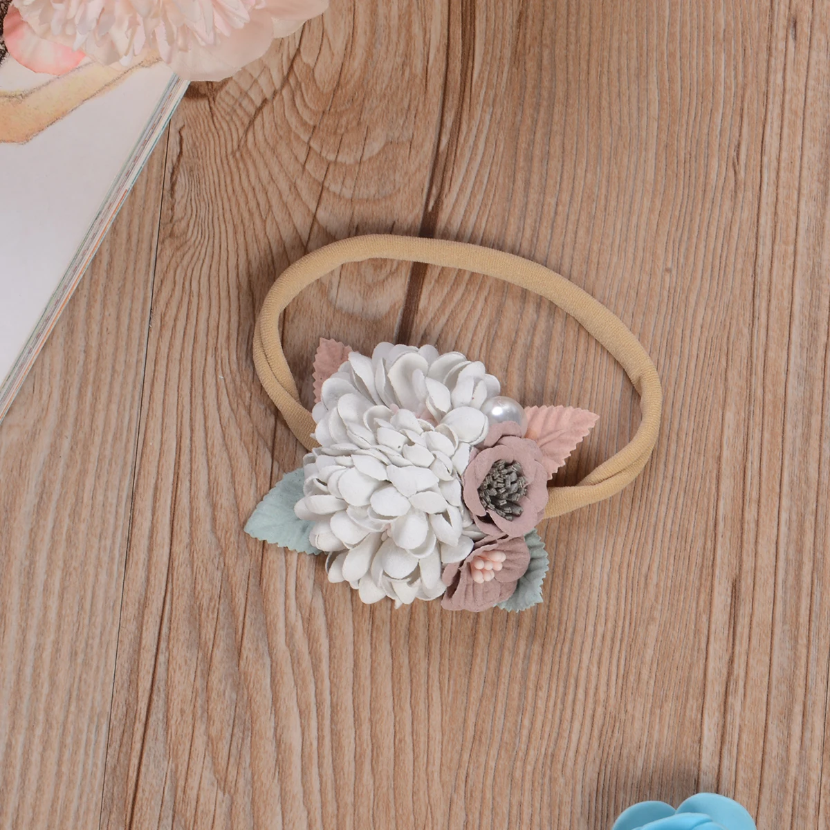 Elegant Baby Girls Headband with Shiny Rhinestones and Lace Bow Soft Elastic Hair Band for Photo Shoots and Special Occasions 3