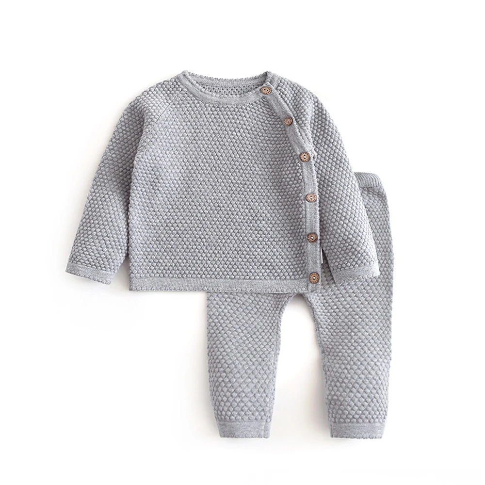 Infant Baby Sweater Suit 2022 Autumn Spring Girl Knitting Sweater Set