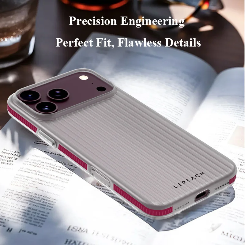 Lereach Corrugated Frosted Phone Case with Double-Side Anti-Slip Strips