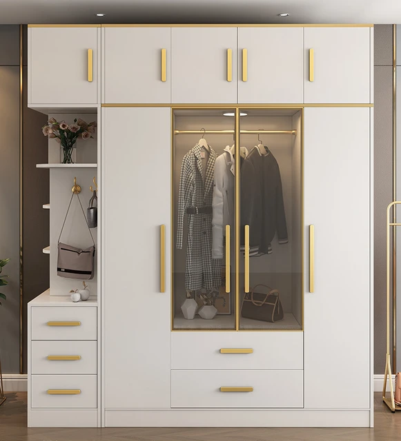 Open Wardrobe Bedroom White Assembled Cabinet Wardrobe - Wardrobes -  AliExpress