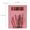 Pudaier 12-Color Lip Liner Pen Set, Long-Lasting, Waterproof, Sweatproof, Easy Blend, Non-Fade, Natural Berry Tones, Crayon Form 6