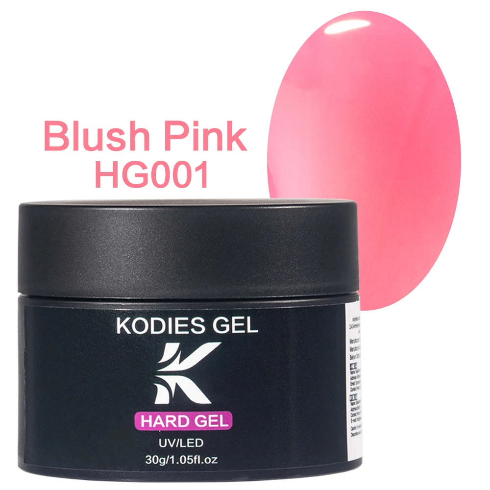KODIES 젤 네일 익스텐션 젤 젤리 핑크, 반영구 UV 경질 구성 젤 네일 광택제, 매니큐어 빌더 젤락 바니시 30g