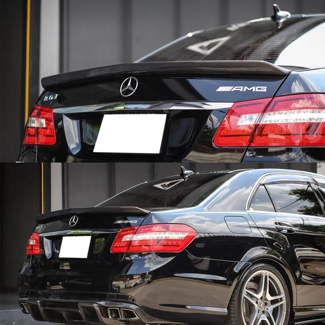 Real Carbon Fiber Trunk Spoiler For 2010-2016 Mercedes E-Class W212 Sedan — R Style, UV Coated, No Drilling