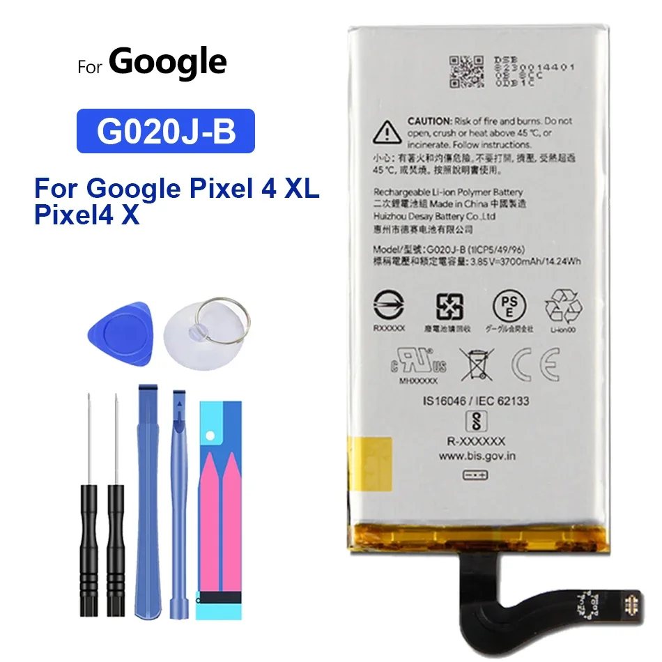 

Аккумулятор G020J-B 3700 мАч для Google Pixel 4 XL Pixel4 X Pixel 4 X Pixel4 XL Bateria