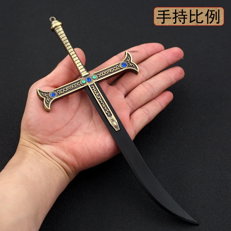 Animation Cosplay Mihawk Weapons Prop Toy Sword Yoru Anime Sword for Weapon  Cosplay Props and Collection Black, Black, Standard : : Toys