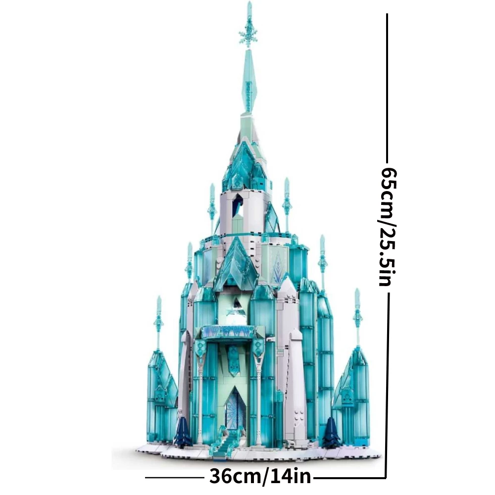 Princess The Ice Castle 43197 Building Blocks Model With 5 Mini Doll Figures Moc Castle Kit Kids Toys For Girls Christmas Gifts building block toys building toy set