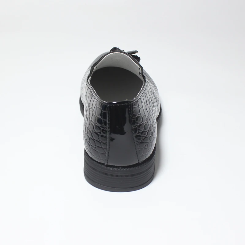 Britain Style Big And Little Boys Shoes Kids Dress Party Wedding Leather Shoes Children Tassel Flat Loafers Round Toe Brogue kids shoes leather shoes