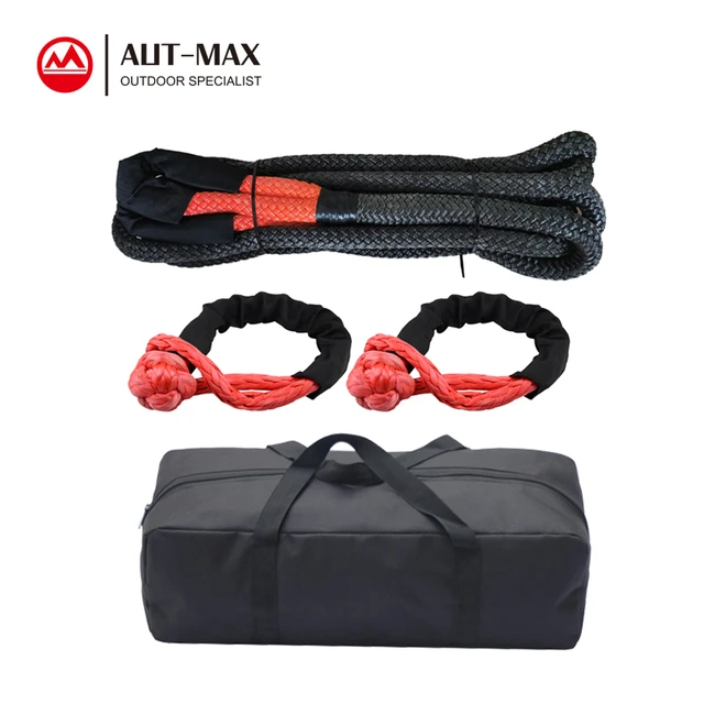AUTMAX 13T Offroad Energy Kinetic Tow Rope Nylon Recovery Gear Kit with  Soft Shackle and Carry Bag - AliExpress