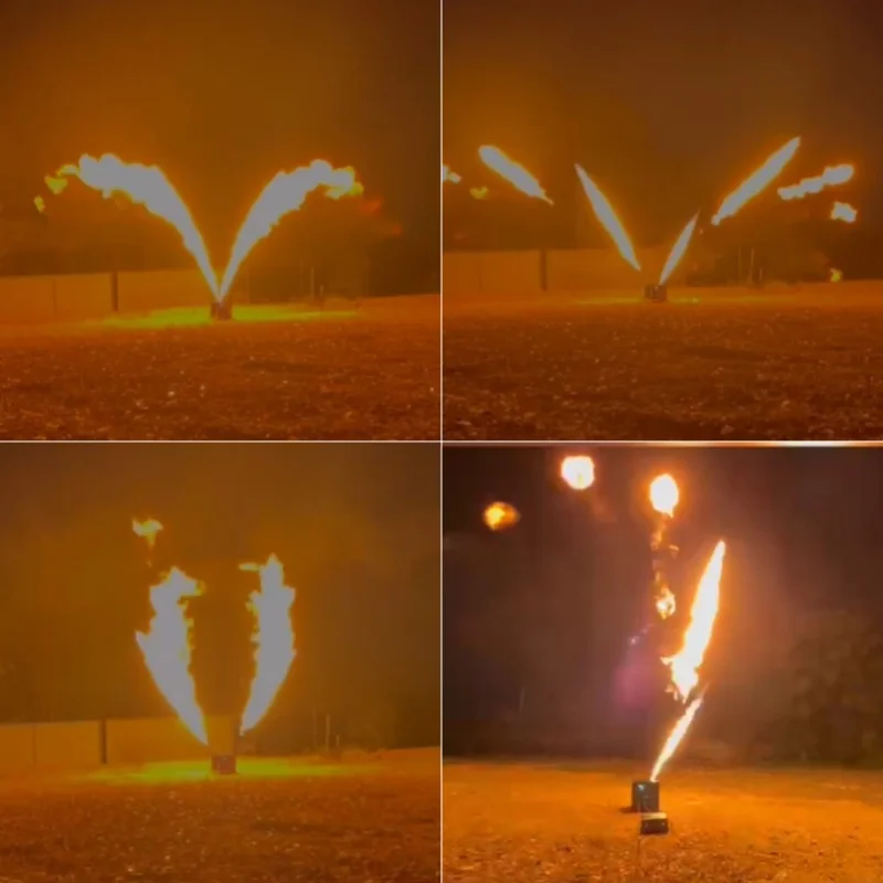 Newest 320W Stage Flame Machine Single Head Fire Jet Effect DMX512 Dynamic Flame