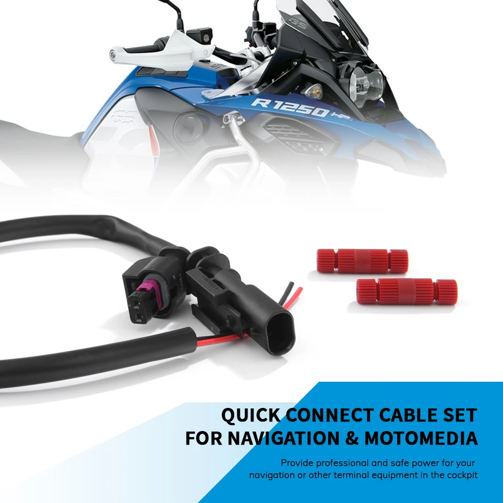 

Quick Connect Cable Set For Navigation / Moto Media For BMW R1300GS R 1300 GS F900GS F 900 GS R1250GS R 1250 GS R1200GS F750GS