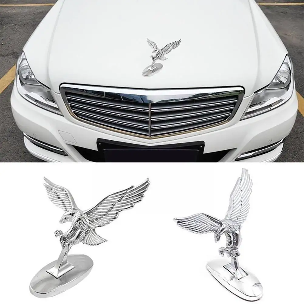 

Car Front Ornament 3D Flying Eagle Emblem Car Logo Front Hood Ornament Car Cover Eagle Badge for Auto Car-Styling G5X6