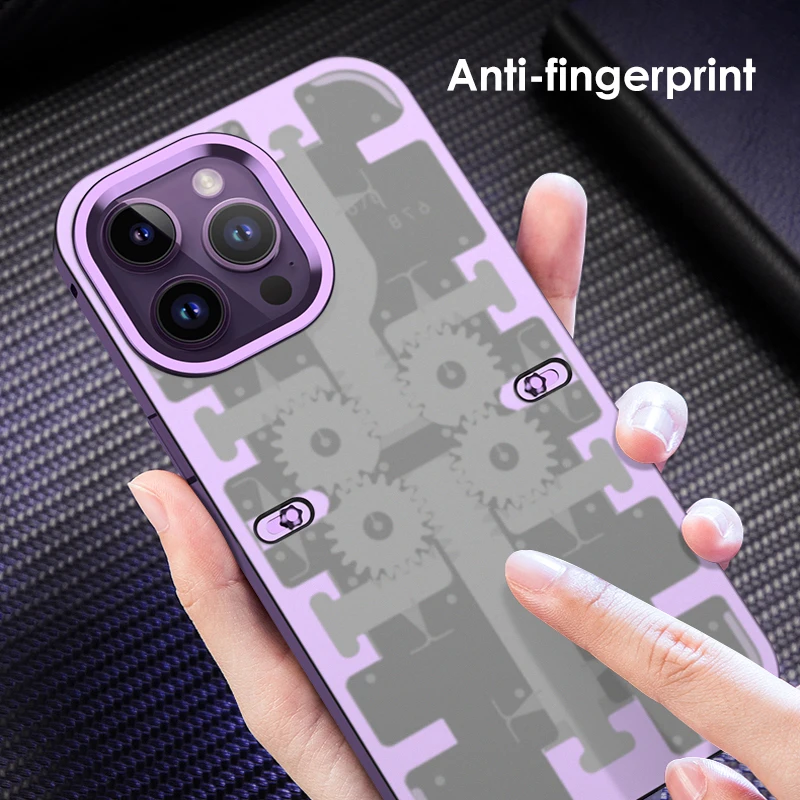 Luxury Cooling Protection PU Leather Phone Case For iPhone 14 Pro