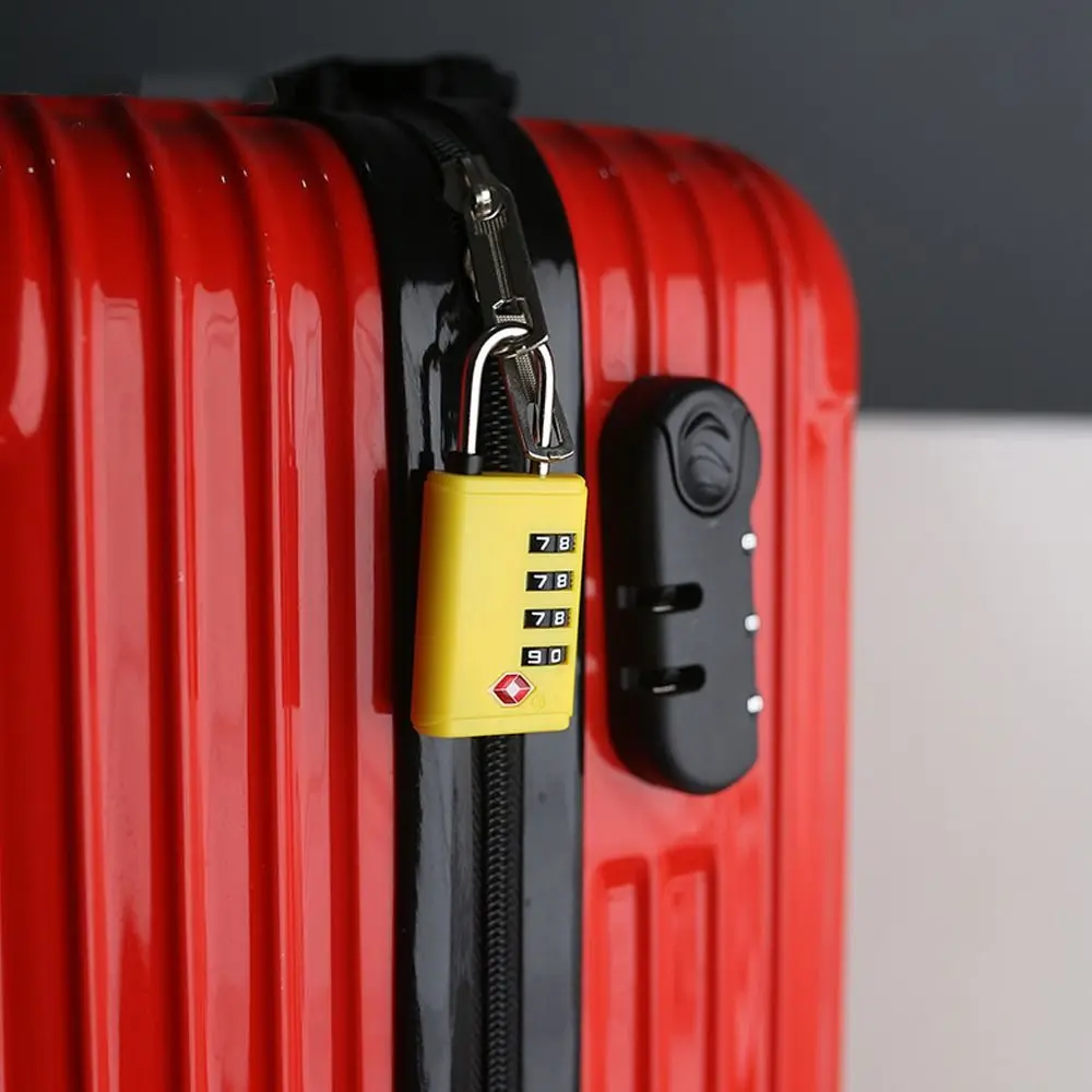 New TSA 4 Digit Combination Lock Portable Anti-theft Customs Password Lock for Travel Suitcase Luggage Coded Lock Security Tool