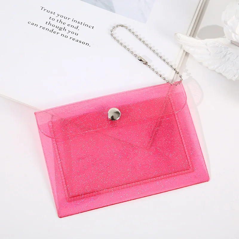 Women's Credit Card Holder Wallet Fashion Transparent Waterproof Pvc Business Card Purse Men Id Card Wallet Girl Coin Purse Bag