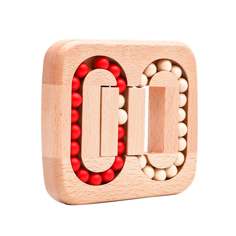 Magic Bean Cube Rotating Puzzle Wooden Brain Teaser Games stress Relief Gifts for Kids Adults Rompecabezas De Ingenio