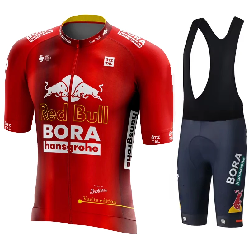 Cycling Man Mens Clothes Men Mtb Road Bike Uniform Red Bull Sports Set Mountain Clothing Jersey Men's Shorts Pants Gel Cyclist 3