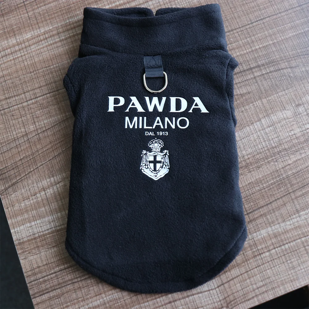 Pawda Polar Fleece Dog Clothes dog clothes dog vest Icon Autumn Spring & Tow Buckle Small Medium For Chihuahua Teddy Yorkshire Warm Singlet Streetwear