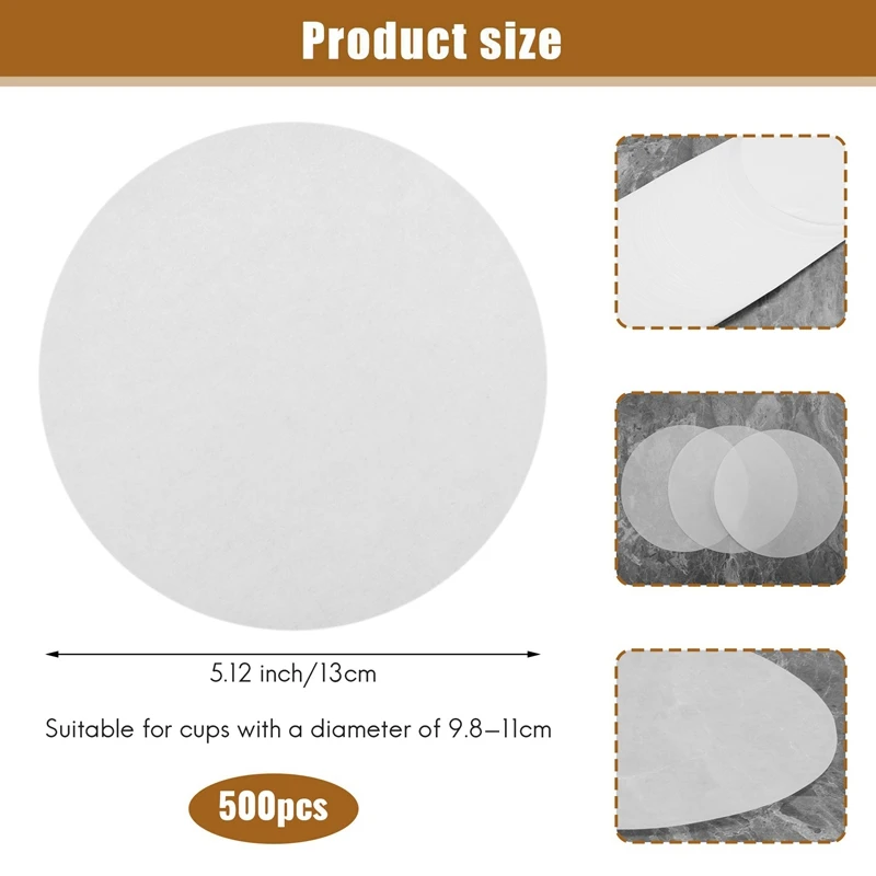 A15F-Round Shape Leak Proof Paper Film Coffee Spill Proof Gasket Leak Paper Films,Disposable Milk Tea Sealing Film