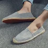 Summer Fisherman Shoes Canvas Straw Woven Sole Comfortable Simple Comfortable Women's Casual Shoes Men Vulcanized Shoes 3