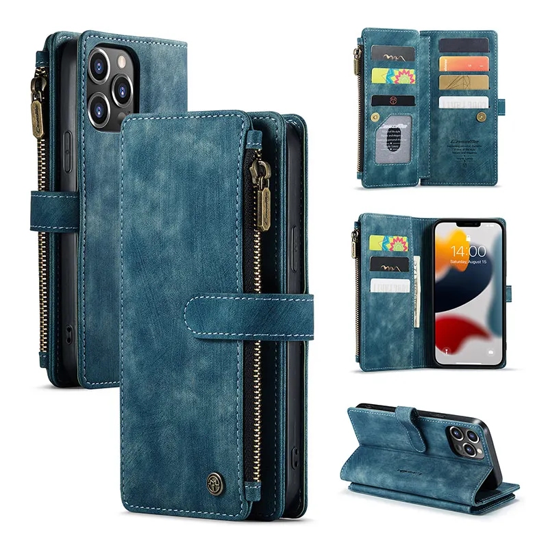 Retro Flip Leather Case For Iphone 11 12 13 14 Pro Mini XS Max XR 7 8