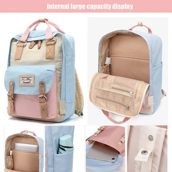 Zaino alla Moda per Donne, Grande Capacità, Impermeabile, per Ragazze e Ragazzi, Porta Laptop da 14 Pollici, per Scuola, Università e Lavoro