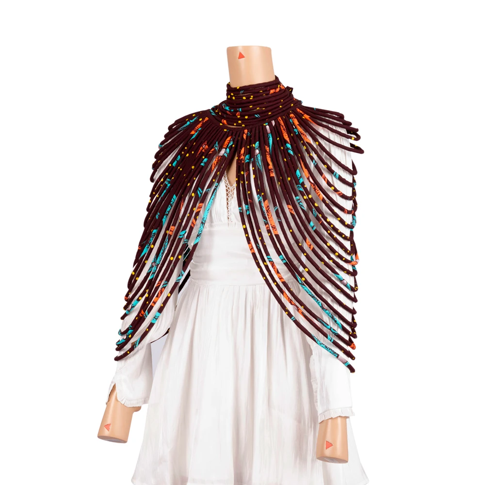 Ankara Multi Strand Necklace African Bold Colorful Long Exotic Jewelry Anfrica Handmade Necklaces BRW SP026